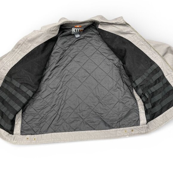 5.11 Tactical Gray Canvas Cotton Work Chore Winter Bomber Jacket Men's 2XL XXL - Picture 10 of 12